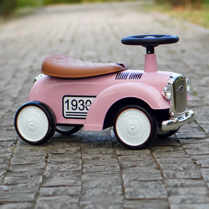 Premergator masinuta Retro Baby pentru copii, 18-30 luni, efecte sonore, roz [4]