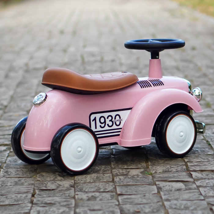 Premergator masinuta Retro Baby pentru copii, 18-30 luni, efecte sonore, roz [6]