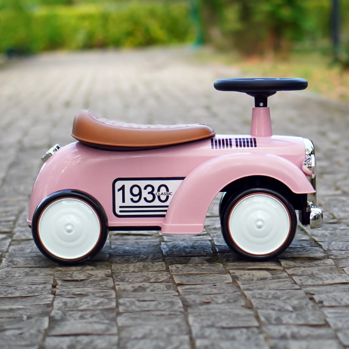 Premergator masinuta Retro Baby pentru copii, 18-30 luni, efecte sonore, roz [5]