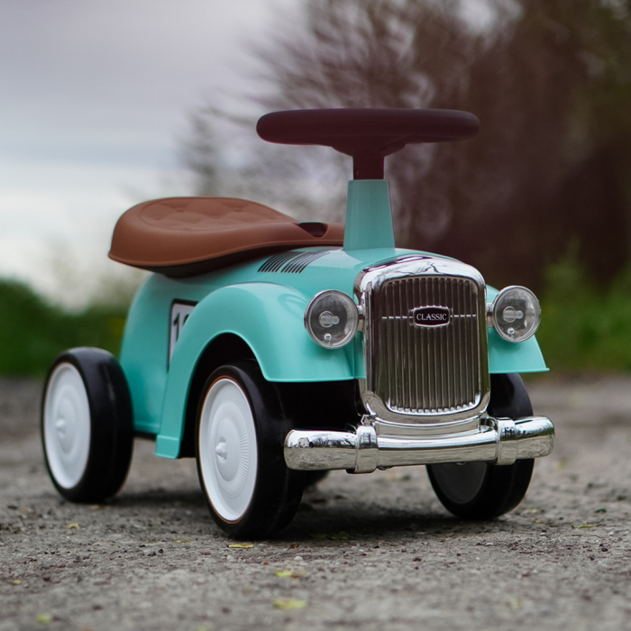 Premergator masinuta Retro Baby pentru copii, 18-30 luni, efecte sonore, verde [2]