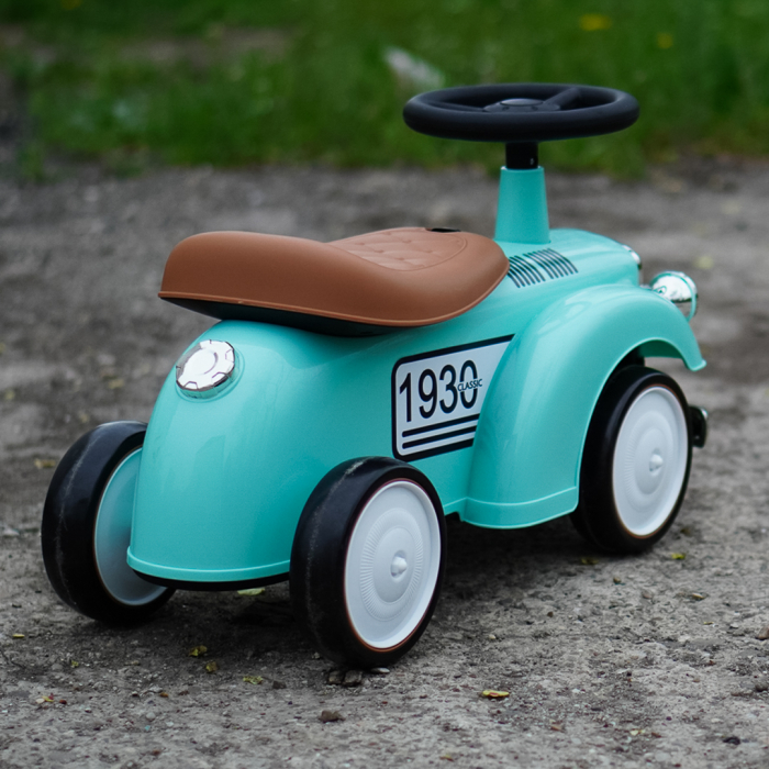 Premergator masinuta Retro Baby pentru copii, 18-30 luni, efecte sonore, verde [9]