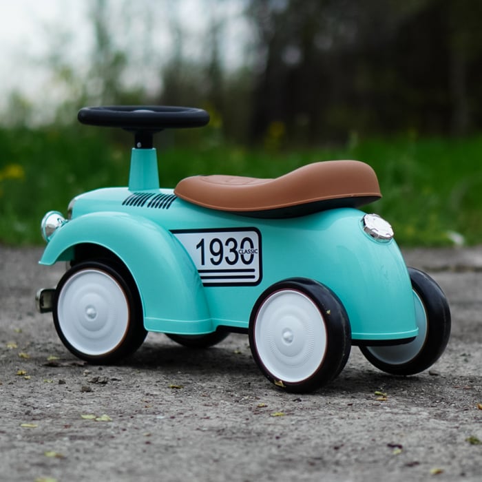 Premergator masinuta Retro Baby pentru copii, 18-30 luni, efecte sonore, verde [8]
