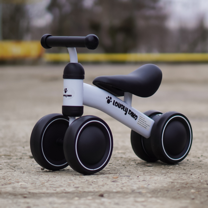 Premergator si bicicleta fara pedale, LoveLy Bike pentru copii 18-30 luni, roti EVA, alba [2]