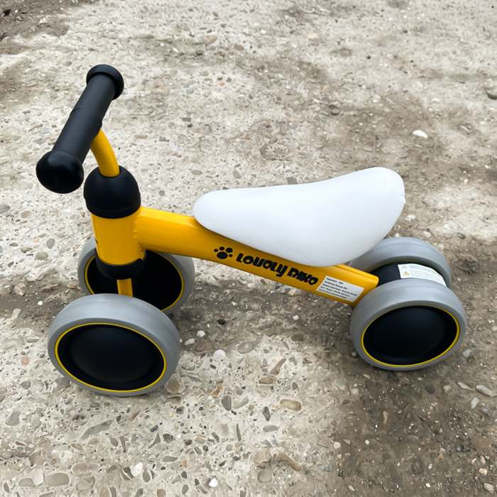 Premergator si bicicleta fara pedale, LoveLy Bike pentru copii 18-30 luni, roti EVA, galbena [9]