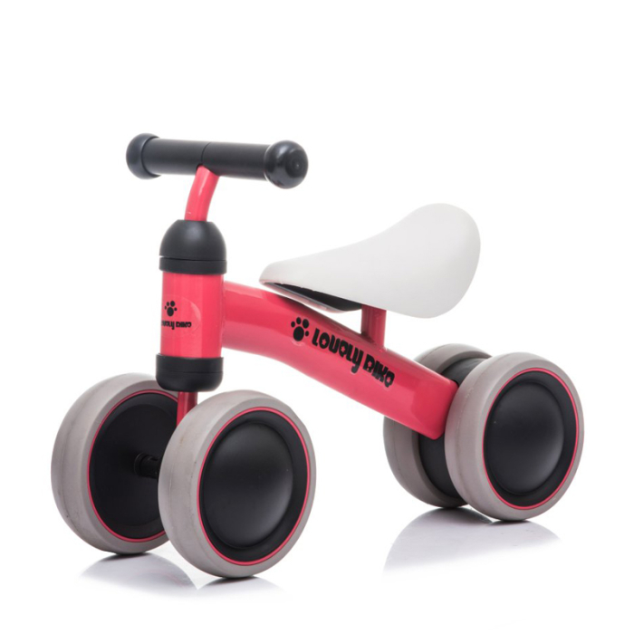 Premergator si bicicleta fara pedale, LoveLy Bike pentru copii 18-30 luni, roti EVA, roz [1]