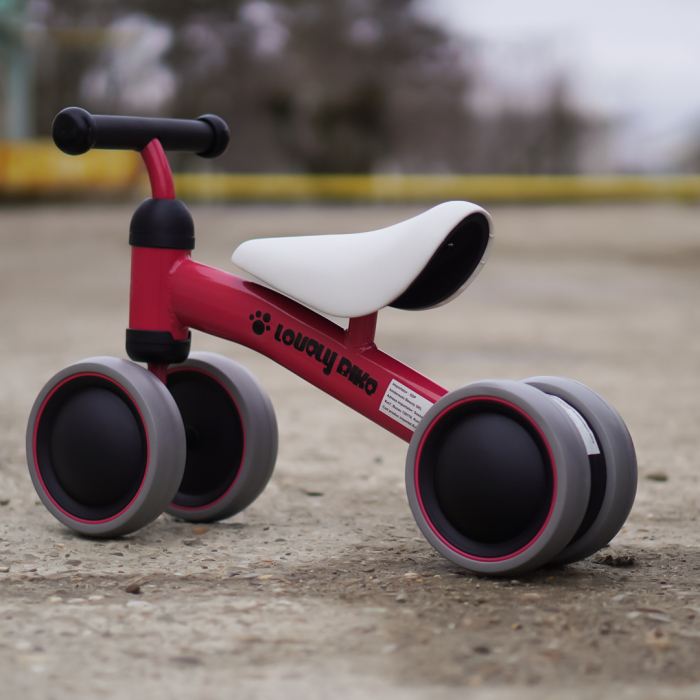 Premergator si bicicleta fara pedale, LoveLy Bike pentru copii 18-30 luni, roti EVA, roz [3]