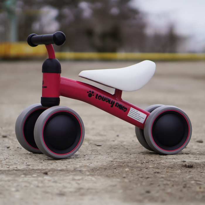 Premergator si bicicleta fara pedale, LoveLy Bike pentru copii 18-30 luni, roti EVA, roz [2]