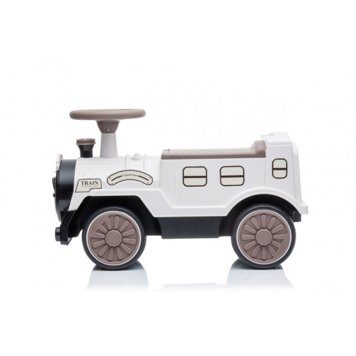 Premergator trenulet, Kinderplay Vintage Train, pentru copii, 18-30 luni, roti EVA, alb [17]