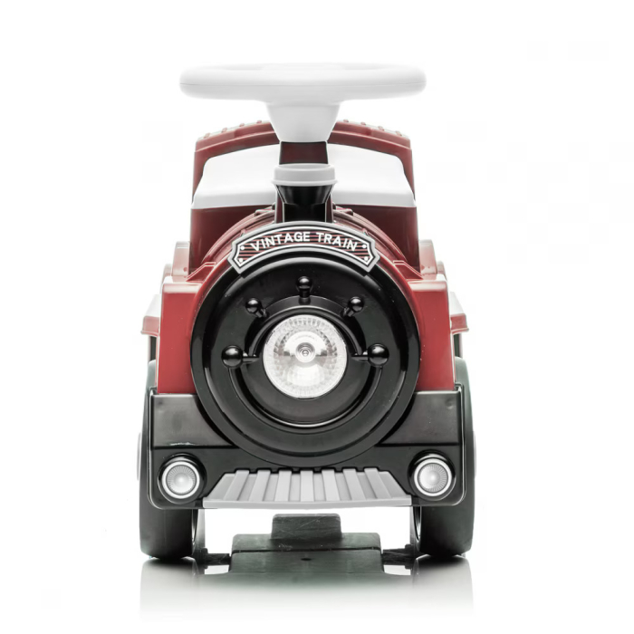 Premergator trenulet, Kinderplay Vintage Train, pentru copii, 18-30 luni, roti EVA, rosu [2]