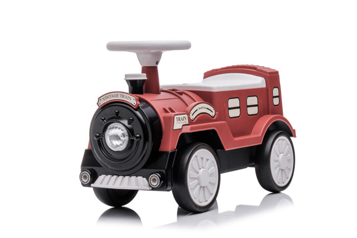 Premergator trenulet, Kinderplay Vintage Train, pentru copii, 18-30 luni, roti EVA, rosu [1]
