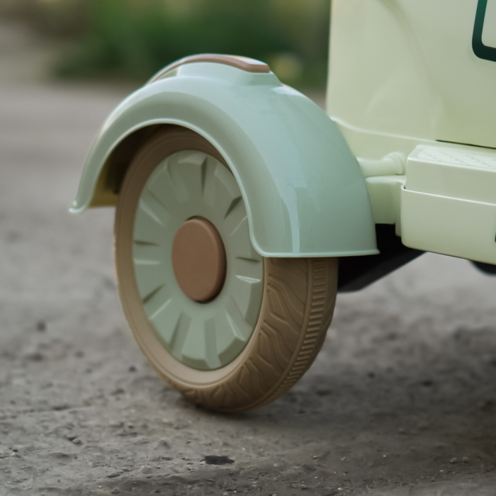 Scuter electric FavorBaby cu 3 roti pentru copii, 2 locuri, telecomanda inclusa, 70W, music player, efecte sonore si luminoase, verde [12]