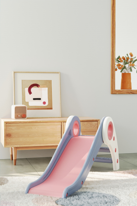 Tobogan pentru copii Kinderplay cu design ergonomic, pentru interior sau exterior, trepte antiderapante, pliabil, violet [2]