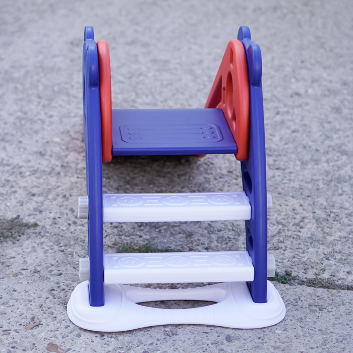 Tobogan pentru copii Kinderplay cu design ergonomic, pentru interior sau exterior, trepte antiderapante, pliabil, rosu [10]
