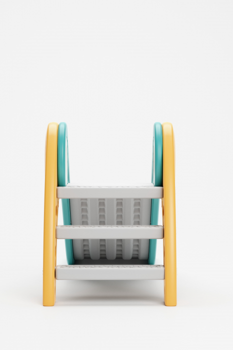 Tobogan pentru copii Kinderplay cu design ergonomic, pentru interior sau exterior, trepte antiderapante, pliabil, verde [7]
