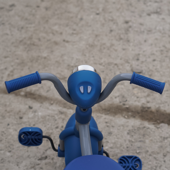 Tricicleta cu pedale Kinderplay Baby Flyer, pentru copii 2-4 ani, roti moi EVA, pliabila, albastra [6]