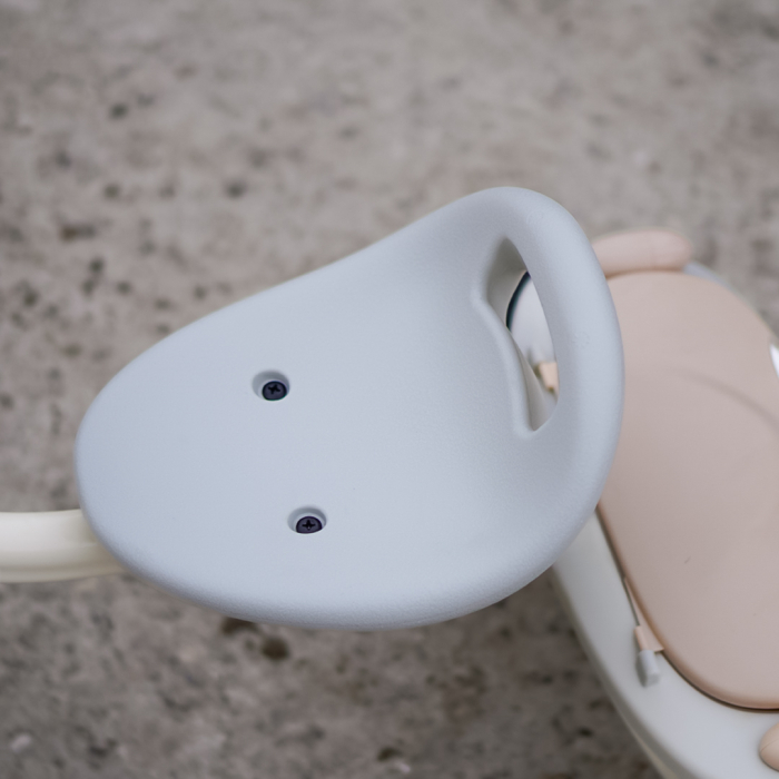 Tricicleta cu pedale Kinderplay Baby Flyer, pentru copii 2-4 ani, roti moi EVA, pliabila, bej [13]