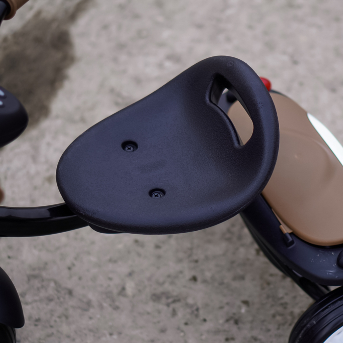 Tricicleta cu pedale Kinderplay Baby Flyer, pentru copii 2-4 ani, roti moi EVA, pliabila, neagra [9]