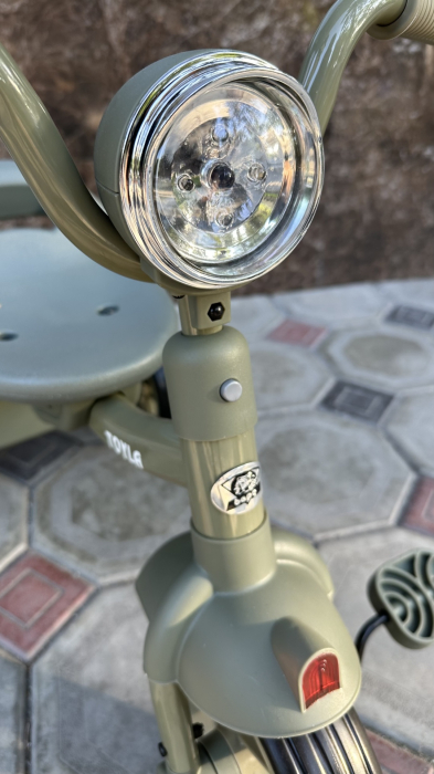 Tricicleta cu pedale Kinderplay Baby Flyer, pentru copii 2-4 ani, roti moi EVA, pliabila, verde [10]