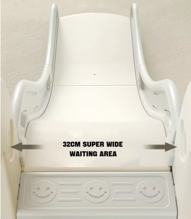 Ansamblu de joaca Kinderplay, pentru copii 1-4 ani, interior/exterior, leagan, tobogan, piscina cu bile, cos baschet, gri [2]