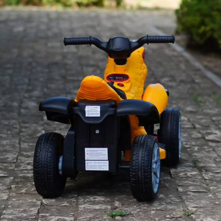 Atv Dinozaur electric pentru copii, Kinderplay T-REX 35W 6V, cu telecomanda inclusa, premium, galben [9]