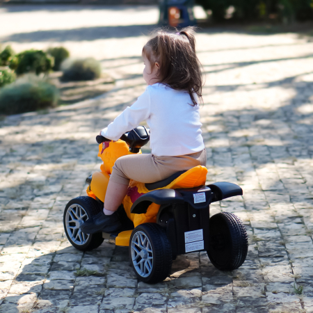 Atv Dinozaur electric pentru copii, Kinderplay T-REX 35W 6V, cu telecomanda inclusa, premium, galben [4]