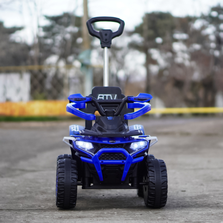 ATV electric copii, 4 in 1, Kinderplay Super, 35W 6V, telecomanda, echipare standard, albastru [2]