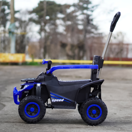 ATV electric copii, 4 in 1, Kinderplay Super, 35W 6V, telecomanda, echipare standard, albastru [5]