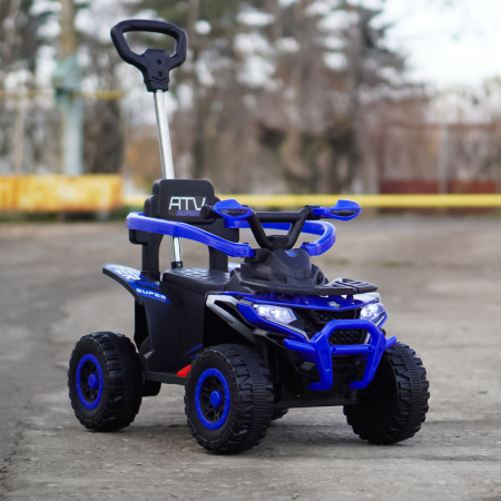ATV electric copii, 4 in 1, Kinderplay Super, 35W 6V, telecomanda, echipare standard, albastru [1]