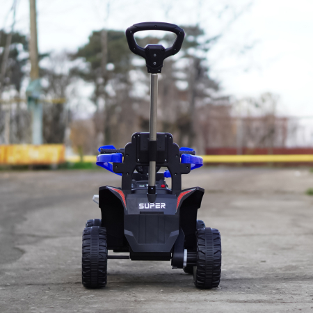 ATV electric copii, 4 in 1, Kinderplay Super, 35W 6V, telecomanda, echipare standard, albastru [6]