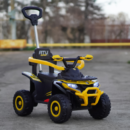 ATV electric copii, 4 in 1, Kinderplay Super, 35W 6V, telecomanda, echipare standard, galben [1]