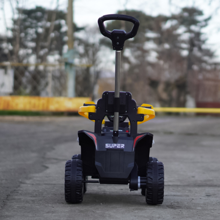 ATV electric copii, 4 in 1, Kinderplay Super, 35W 6V, telecomanda, echipare standard, galben [7]