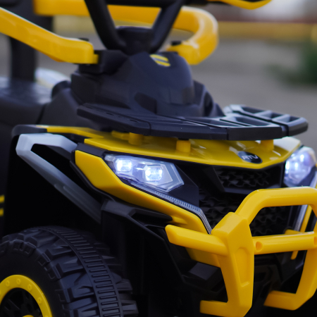 ATV electric copii, 4 in 1, Kinderplay Super, 35W 6V, telecomanda, echipare standard, galben [9]