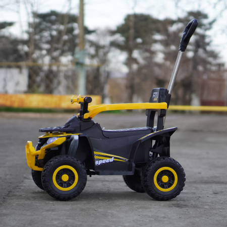 ATV electric copii, 4 in 1, Kinderplay Super, 35W 6V, telecomanda, echipare standard, galben [5]