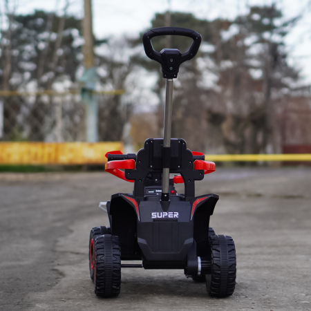 ATV electric copii, 4 in 1, Kinderplay Super, 35W 6V, telecomanda, echipare standard, rosu [6]