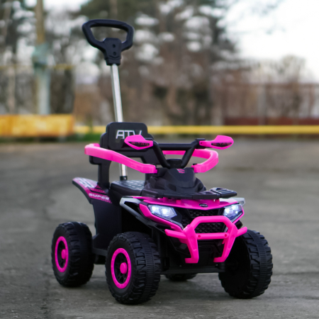 ATV electric copii, 4 in 1, Kinderplay Super, 35W 6V, telecomanda, echipare standard, roz [1]