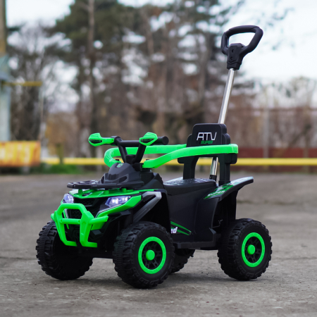 ATV electric copii, 4 in 1, Kinderplay Super, 35W 6V, telecomanda, echipare standard, verde [7]