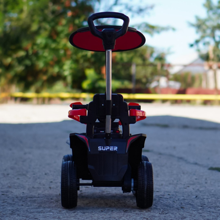 ATV electric copii, 4 in 1, Kinderplay Super, 35W 6V, telecomanda, roti moi EVA, echipare premium, rosu [5]