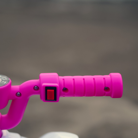 Atv electric pentru copii 18-36 luni, Kinderplay Drift-Rider, 35W 6V, music player, culoare roz [12]