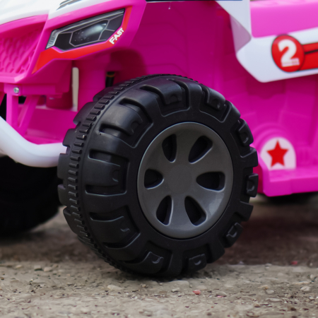 Atv electric pentru copii 18-36 luni, Kinderplay Drift-Rider, 35W 6V, music player, culoare roz [8]