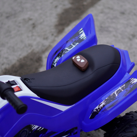 ATV electric pentru copii, Kinderplay Raptor, 80W, 12V, roti moi, telecomanda inclusa, albastru [12]