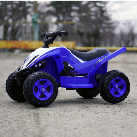 ATV electric pentru copii, Kinderplay Raptor, 80W, 12V, roti moi, telecomanda inclusa, albastru [8]