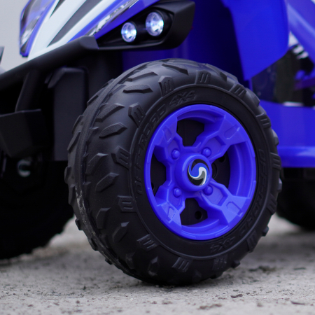 ATV electric pentru copii, Kinderplay Raptor, 80W, 12V, roti moi, telecomanda inclusa, albastru [11]