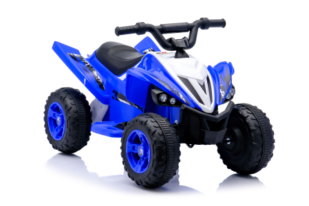 ATV electric pentru copii, Kinderplay Raptor, 80W, 12V, roti moi, telecomanda inclusa, albastru [2]