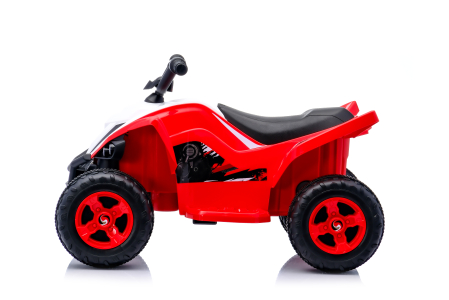 ATV electric pentru copii, Kinderplay Raptor, 80W, 12V, roti moi, telecomanda inclusa, rosu [1]