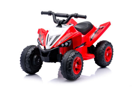 ATV electric pentru copii, Kinderplay Raptor, 80W, 12V, roti moi, telecomanda inclusa, rosu [6]