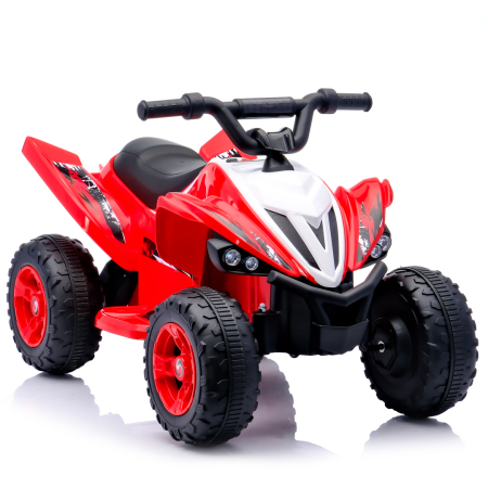 Produse in stoc - ATV electric pentru copii, Kinderplay Raptor, 80W, 12V, roti moi, telecomanda inclusa, rosu