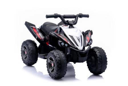 ATV electric pentru copii, Kinderplay Raptor, 80W, 12V, roti moi, telecomanda inclusa, negru [3]