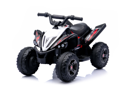 ATV electric pentru copii, Kinderplay Raptor, 80W, 12V, roti moi, telecomanda inclusa, negru [6]