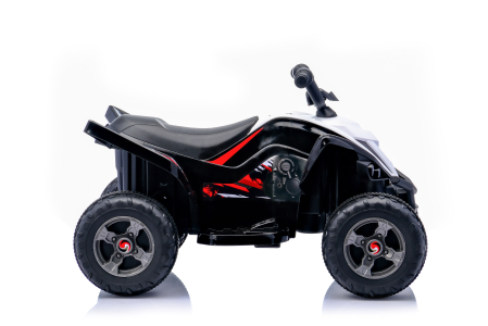 ATV electric pentru copii, Kinderplay Raptor, 80W, 12V, roti moi, telecomanda inclusa, negru [5]