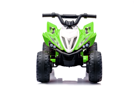 ATV electric pentru copii, Kinderplay Raptor, 80W, 12V, roti moi, telecomanda inclusa, verde [2]